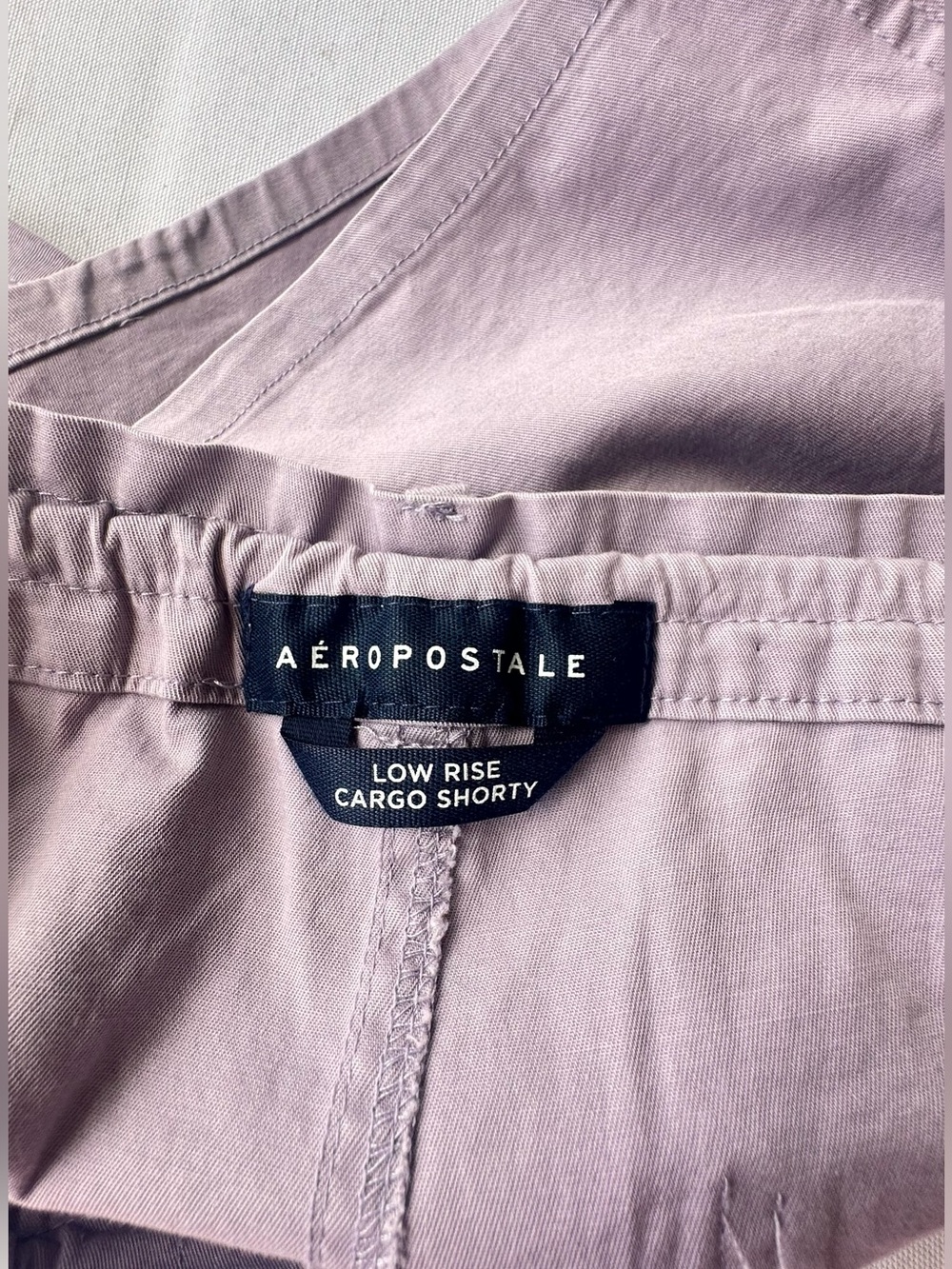 Aeropostale Low Rise Cargo Shorty shorts with an elastic drawstring waist size S - Picture 5 of 5